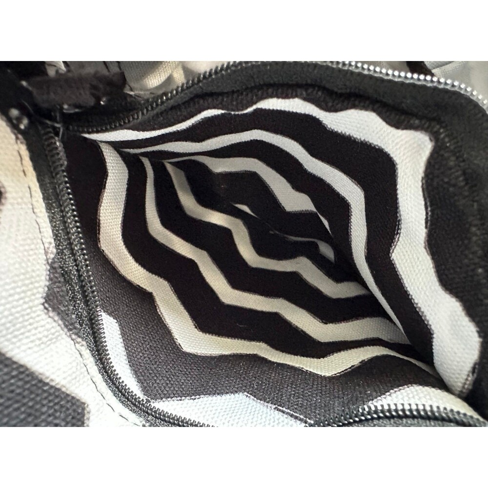 Thirty One Chevron Retro Metro Side Pockets Open Canvas Tote Shoulder Bag - Picture 8 of 10